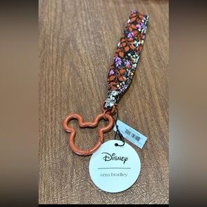 Disney x Vera Bradley Outlet Mickey & Minnie Floral Fall Wide Wristlet Strap